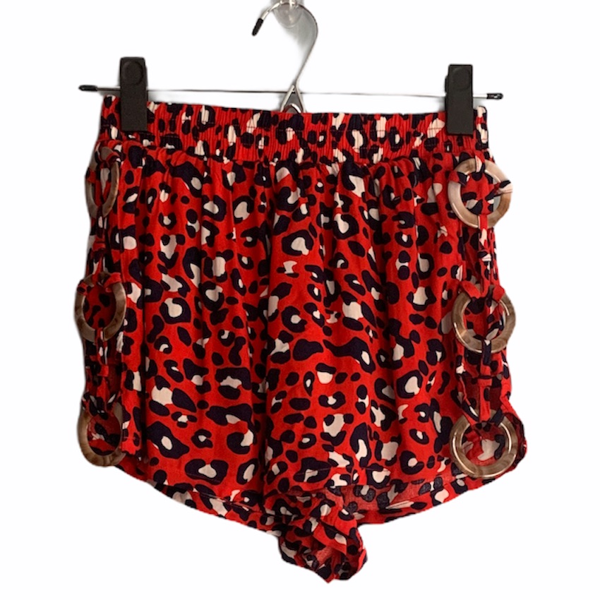 Millau Animal Print Tortoise Shell O-Ring Shorts Nwt Size Small